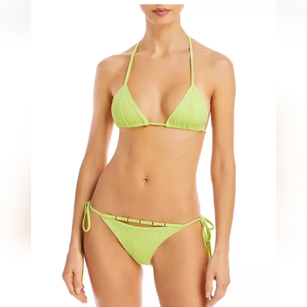 FRANKIE'S BIKINIS PHILLIPA AND KEIRA PLISSE TOP AND BOTTOM SIZE M